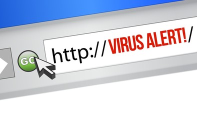 Virus Alert Sign browser