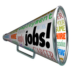 Jobs Bullhorn Megaphone Career Work Employment