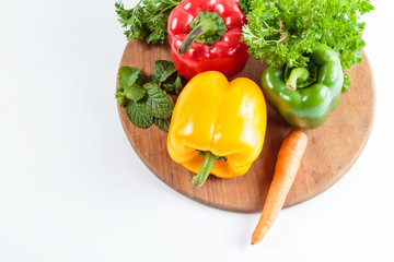 Preparing fresh vegetable to cook.