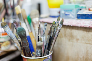 Fototapeta premium Dirty Paintbrushes