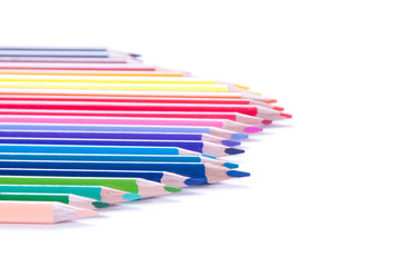 Fototapeta premium Multicolored pencils in row