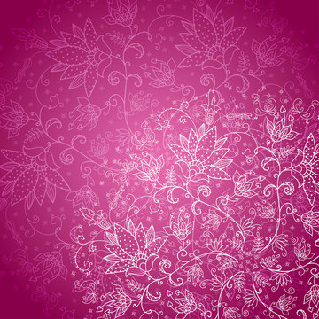 crimson background with white lace