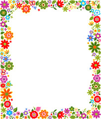 floral pattern border frame - 49545062