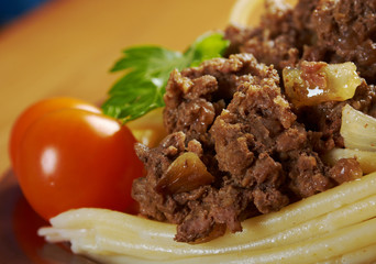  pasta with  beef