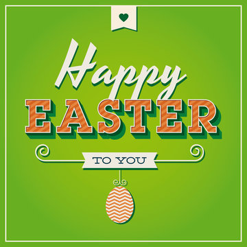 Happy easter cards with easter eggs and font