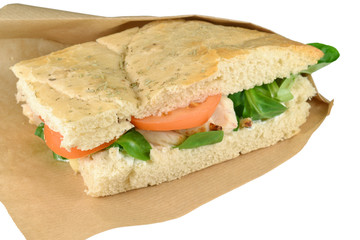 Pane Tuscany with chicken strips.