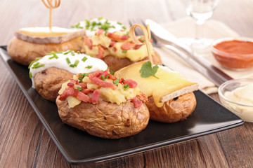 assortment of baked potato