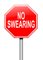 No swearing sign. - obrazy, fototapety, plakaty