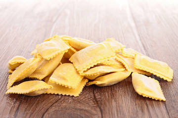 heap of raw raviolis