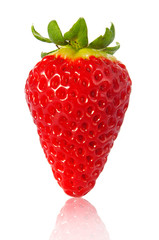 starwberry sloseup on white