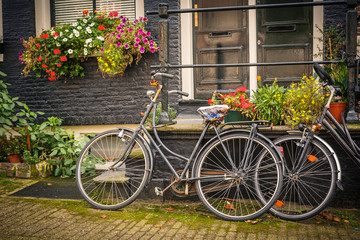 Fototapeta na wymiar Rowery w Amsterdamie