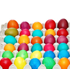 Fototapeta na wymiar easter eggs in carton