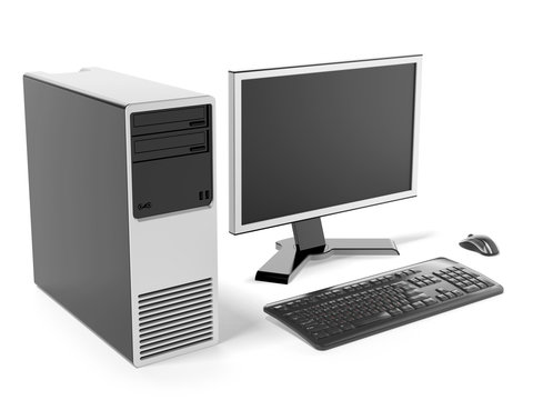 Modern black desktop computer