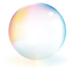 Deurstickers 虹色のシャボン玉、ボール © ニコ