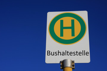 Haltestellenschild Bushaltestelle