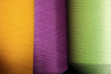 closeup of colorful threads