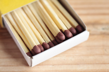 Open box of safety matches