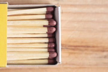 Open box of safety matches