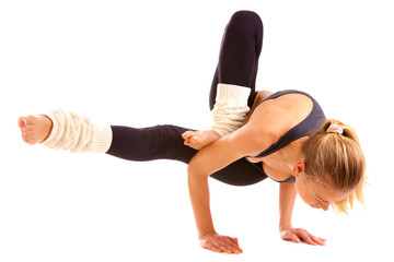 yoga,  isolated, on  white