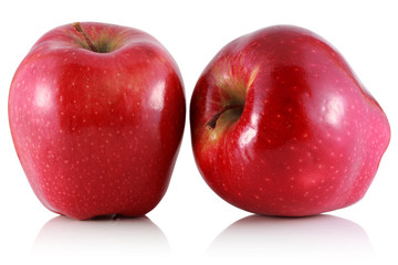 Two red apple.