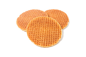 food waffle with caramel