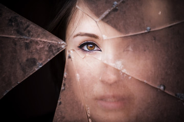 Peeking woman