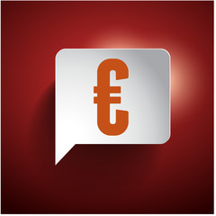Obraz premium Euro sign symbol speech bubble
