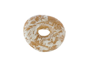 a Image of delicious cakes in the shape of round donuts