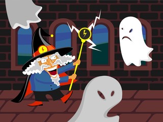 Wizard and ghosts