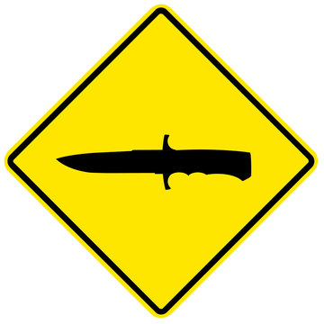 Sinal de perigo - faca