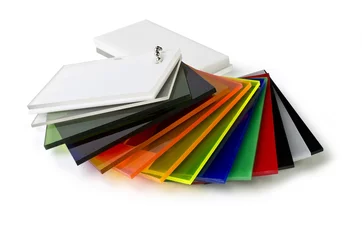 Fotobehang The color palette of acryl, isolated over white © dmitrydesigner