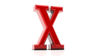 3d rendering of the letter X