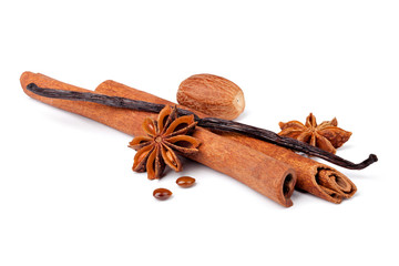 anise, cinnamon and vanilla pods