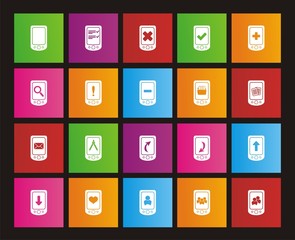 smart phone icons - metro style icons