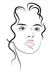 young woman's face