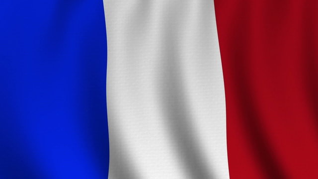 French flag: the flag of France waving