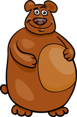 wild bear cartoon illustration