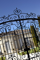 Maison, portail, grille, Saint-Emilion, Bordeaux, vin