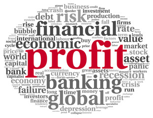 Fototapeta premium Profit and risk concept on white