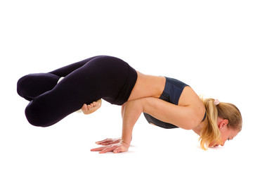 yoga,  isolated, on  white