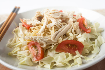 chicken noodle spicy indonesia cuisine