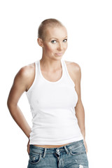 Obraz premium girl on white