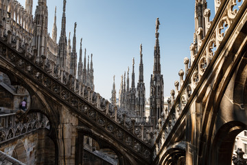 Roof of the Famous Milan Cathedral, Lombardy, Italy