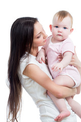 cute mother with baby girl