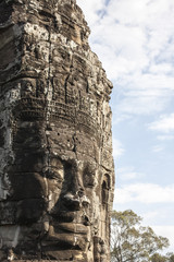 Fototapeta premium Bayon face Angkor Thom, Siem Reap, Cambodia.