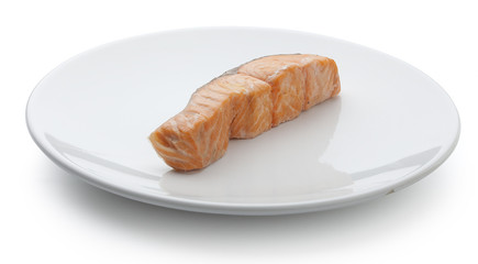 Steamed salmon