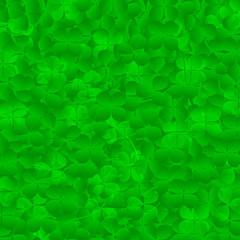 Irish four leaf lucky clovers happy St. Patrick's day background