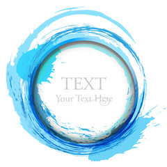 Abstract painting design element #2. Blue