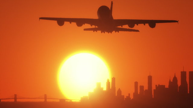HD - Airplane Sunset