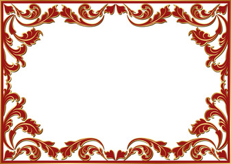 isolated floral frame